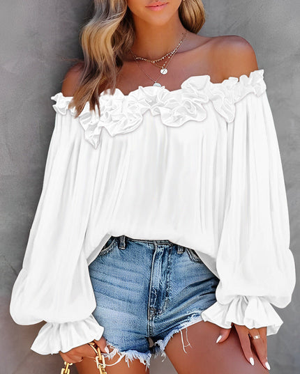 Jamie - Elegantes schulterfreies Langarmshirt