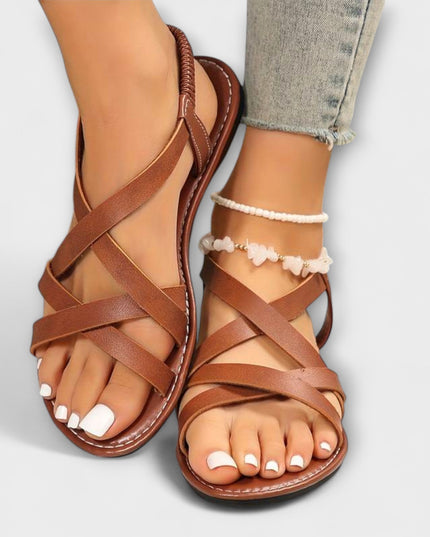 Carola - Damen Sandalen mit leichtem Kreuzverschluss