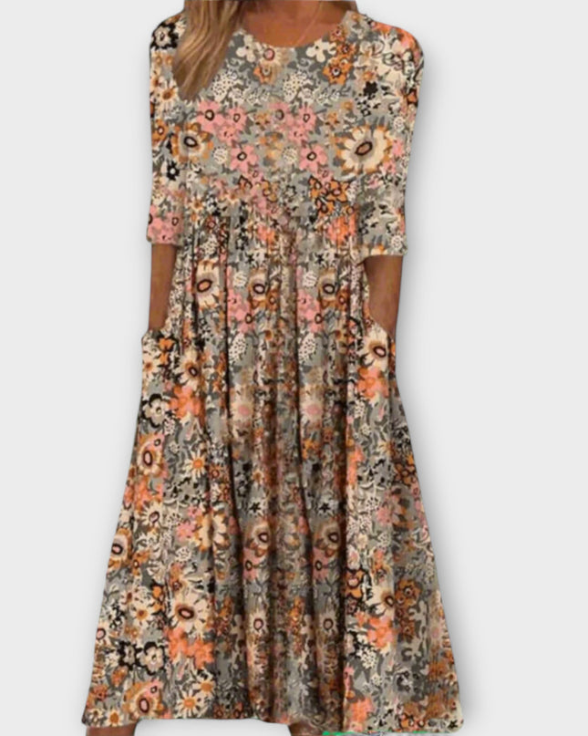 Clemensia - Elegantes Blumenkleid aus Premiumstoff