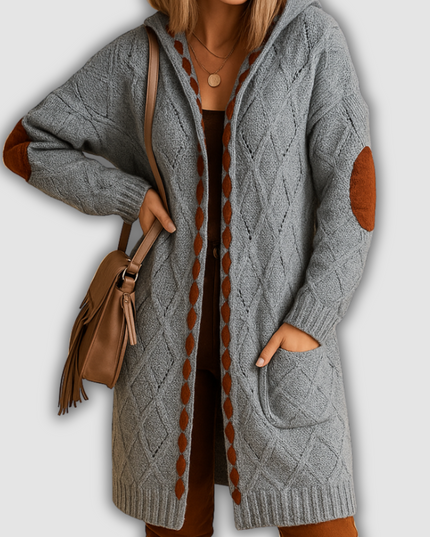 Orla - Leichte Damenstrickjacke mit Kapuze