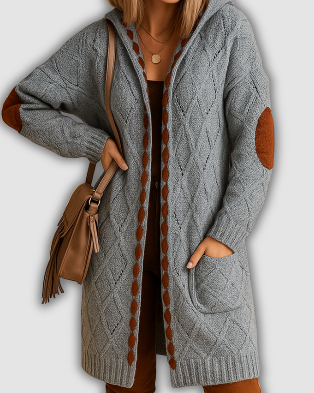 Orla - Leichte Damenstrickjacke mit Kapuze