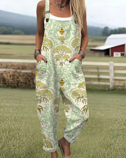 Waltraud - Vintage Blumen Jumpsuit Damen