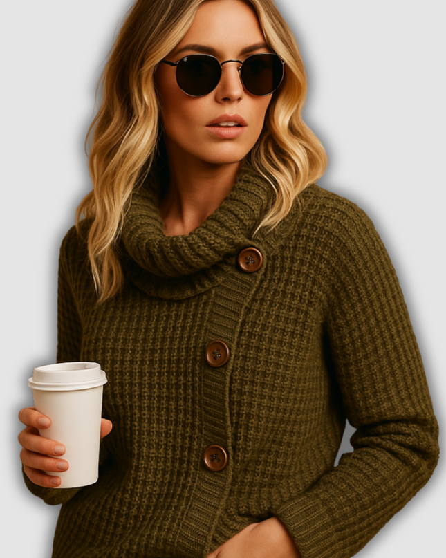 Quinley - Taillierter Damenstrickpullover