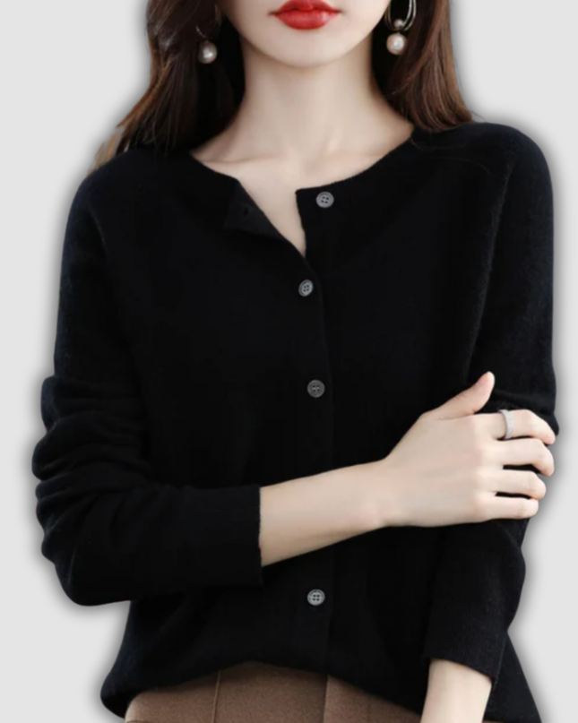 Wilfriede - Klassische Strickjacke