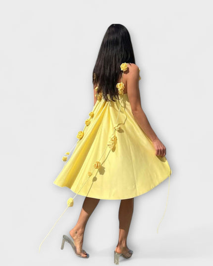Rabea - Stilvolles Floralprint-Loses Mini-Kleid mit Trägern