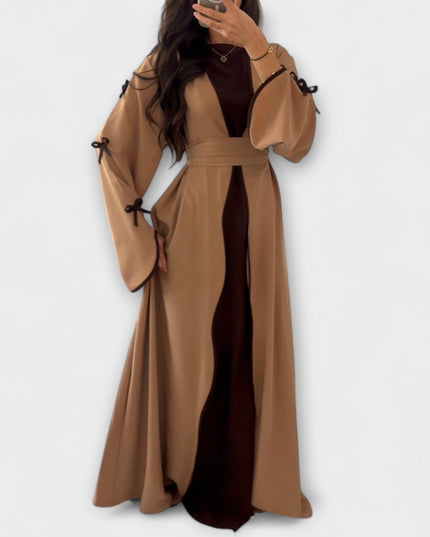 Leni - Schicker Cardigan und Kleid Duo mit Schleifenverzierung