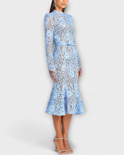 Martha - Elegantes Midi-Kleid aus floraler Spitze
