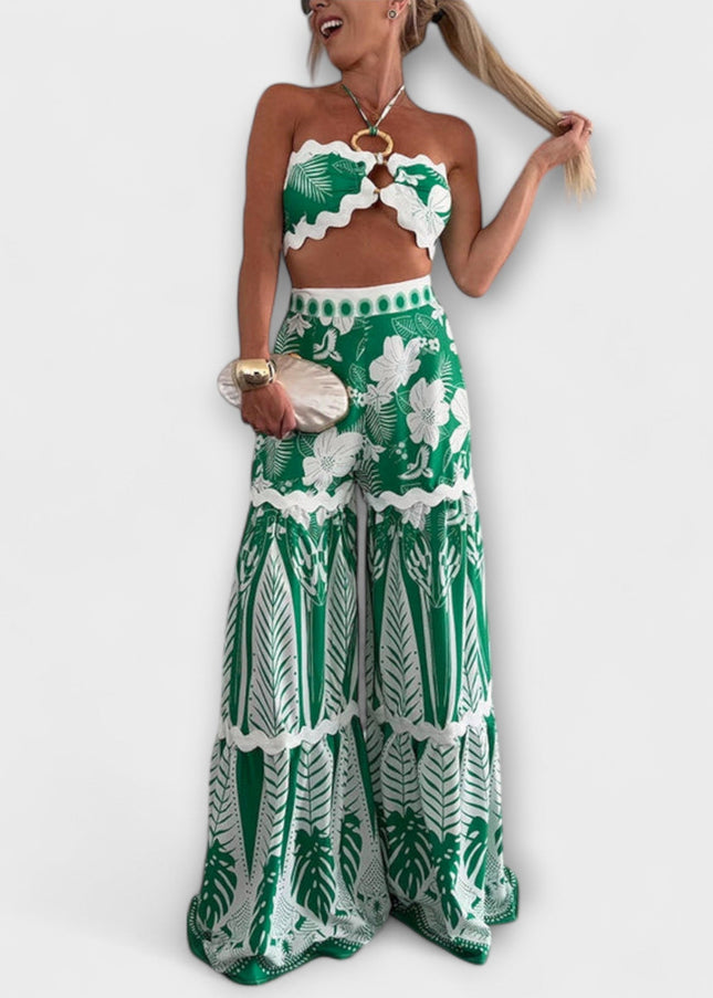 Amelie - Cassie Ric Rac Trim Halter Ring Set