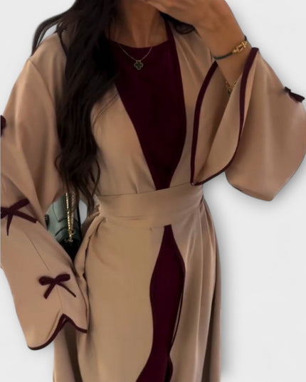 Leni - Schicker Cardigan und Kleid Duo mit Schleifenverzierung