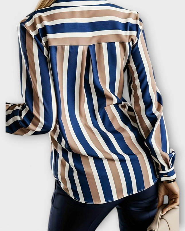 Selma - lässige und ruhige Stribet Bluse