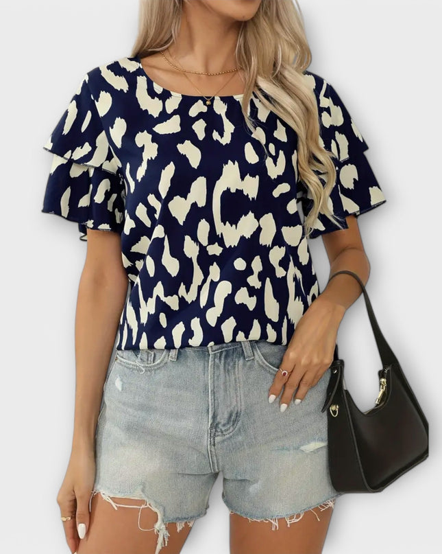 Evelyn - Lässige Bluse mit Rundhalsausschnitt
