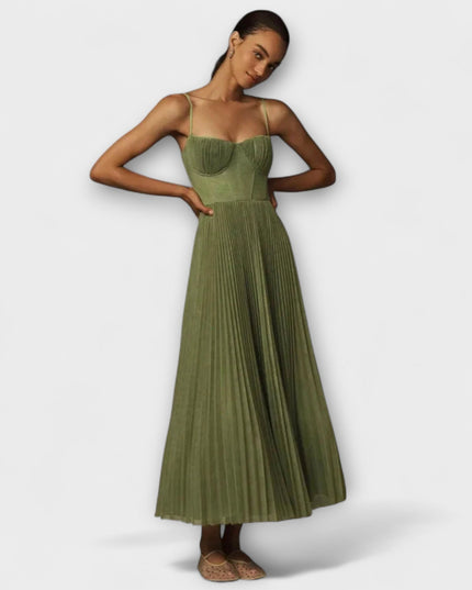 Mathilda - Faltenrock Midi Kleid aus Tüll mit Bustier-Design