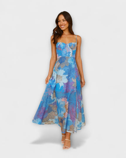 Heidrun - Blumendruck-Trägerkleid für Damen - Stilvoll und Verführerisch