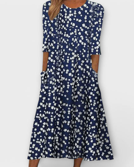 Clemensia - Elegantes Blumenkleid aus Premiumstoff
