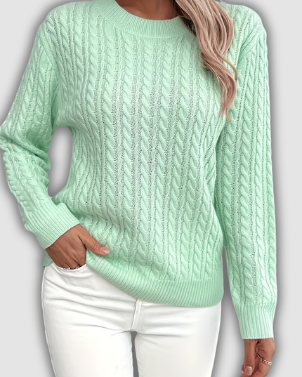 Frideruna - Lässiger locker sitzender Pullover mit Rundhalsausschnitt