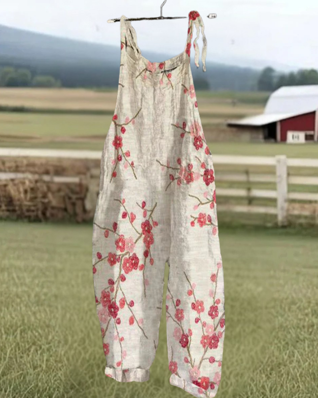 Petra - Vintage Blumen Jumpsuit Damen
