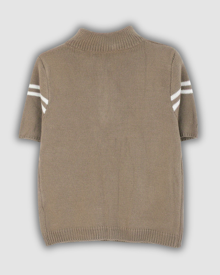 Zenobia - Gestreifter Pullover mit Reißverschluss