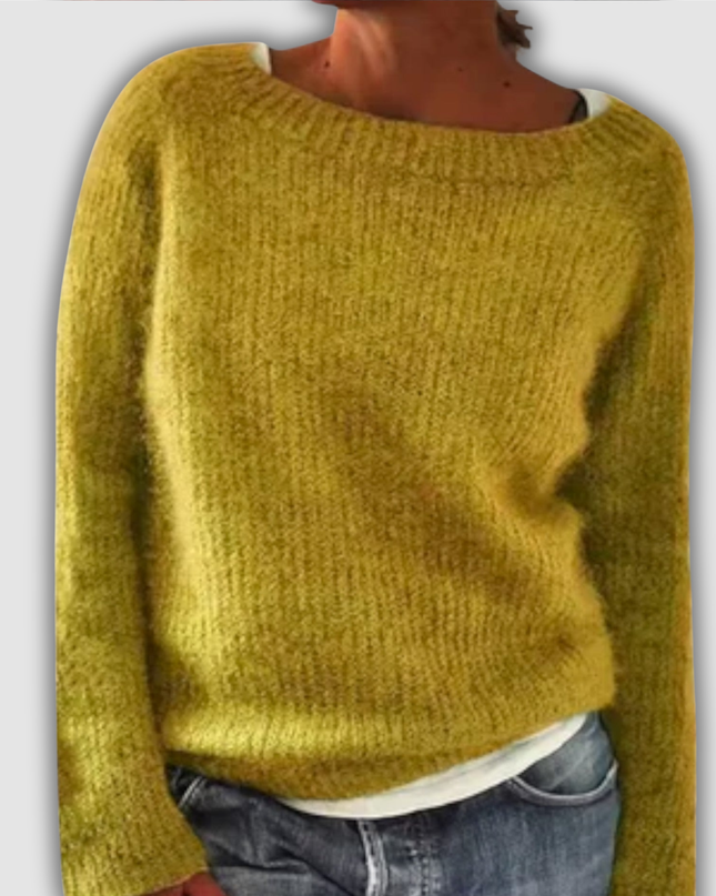 Ylvie – Einfarbiger Strickpullover