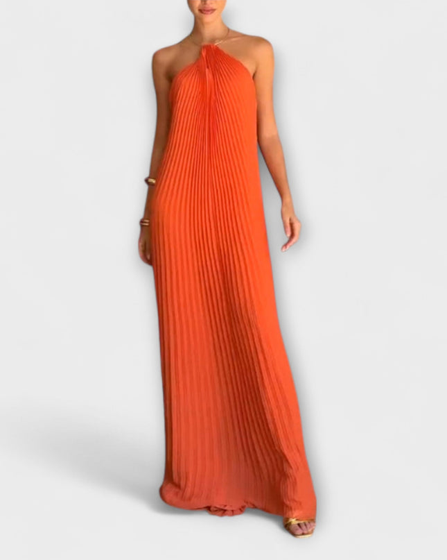 Hildegard - Schickes Kleid mit Plissee-Ausschnitt