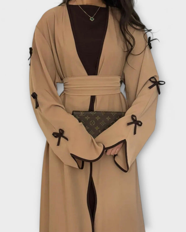 Leni - Schicker Cardigan und Kleid Duo mit Schleifenverzierung