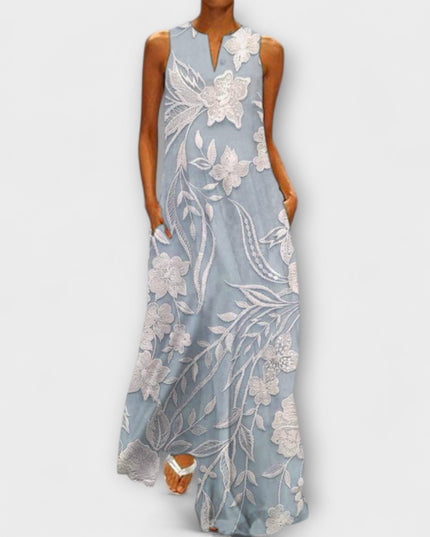 Bianca – Botanisches Maxikleid Mit Print