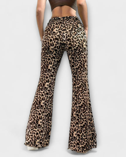 Leopard Bootcut-Hose