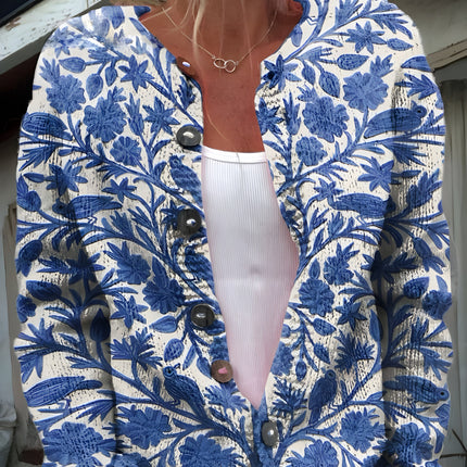 Selinde - Blühende Strickjacke