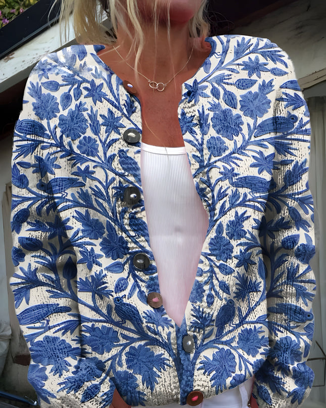 Selinde - Blühende Strickjacke