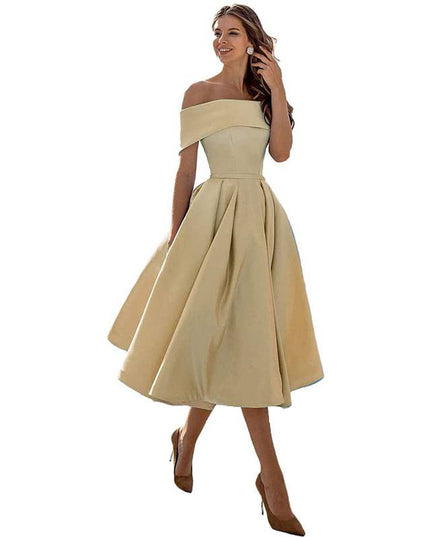 Mariele - Schickes Off-the-Shoulder Drapiertes Maxikleid