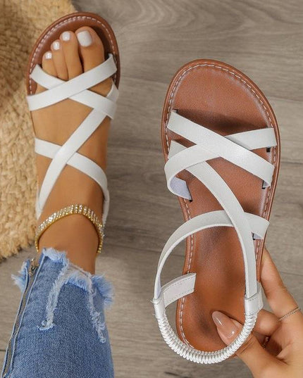 Carola - Damen Sandalen mit leichtem Kreuzverschluss