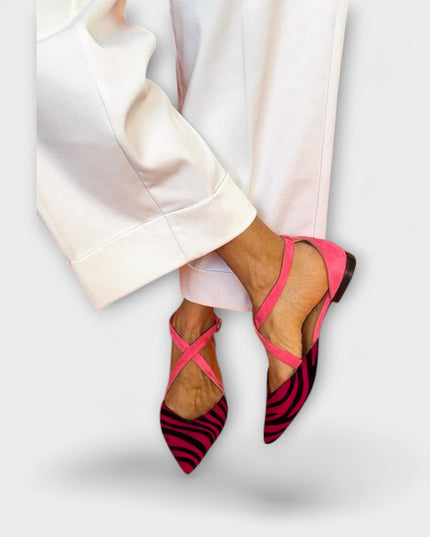 Zarella – Zebra-Flats in Pink Power