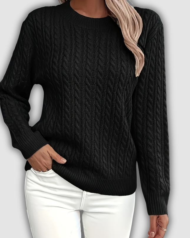 Frideruna - Lässiger locker sitzender Pullover mit Rundhalsausschnitt