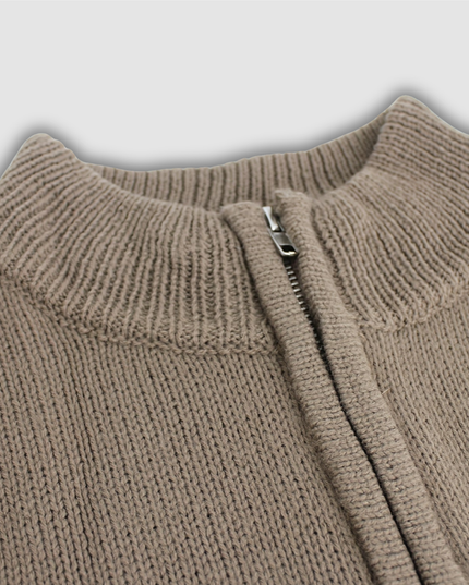 Zenobia - Gestreifter Pullover mit Reißverschluss