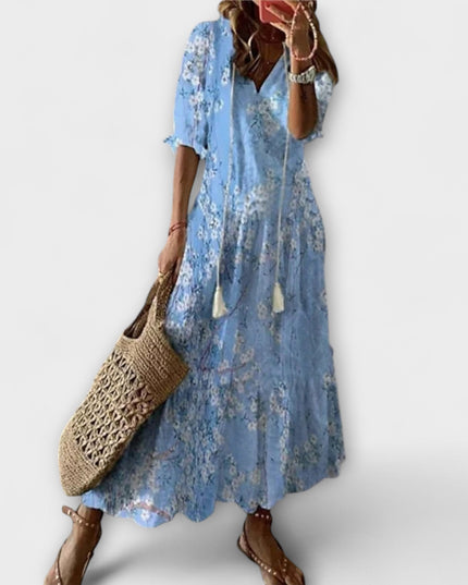 Felicity – Damen Bohemian Sommerkleid mit Fließender Silhouette