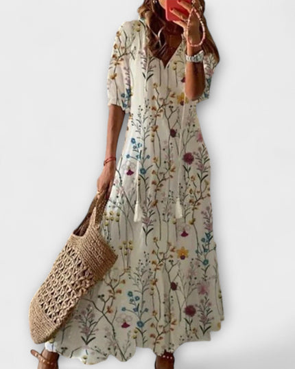 Felicity – Damen Bohemian Sommerkleid mit Fließender Silhouette