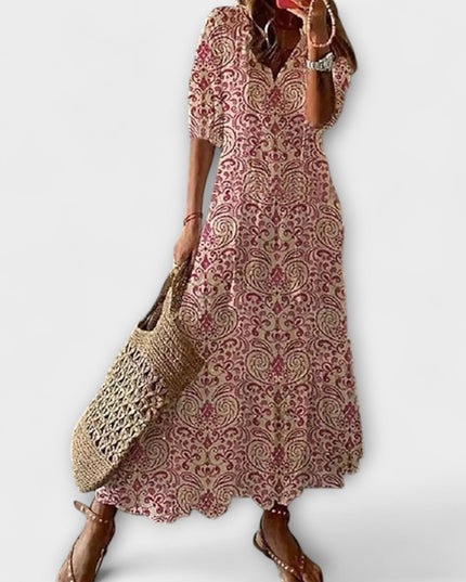 Felicity – Damen Bohemian Sommerkleid mit Fließender Silhouette