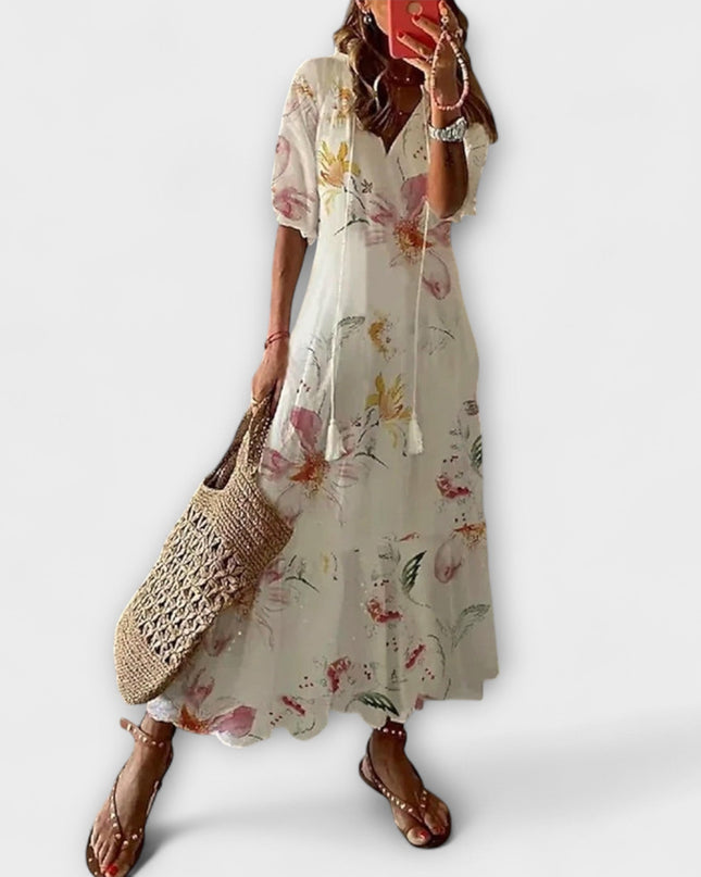 Felicity – Damen Bohemian Sommerkleid mit Fließender Silhouette