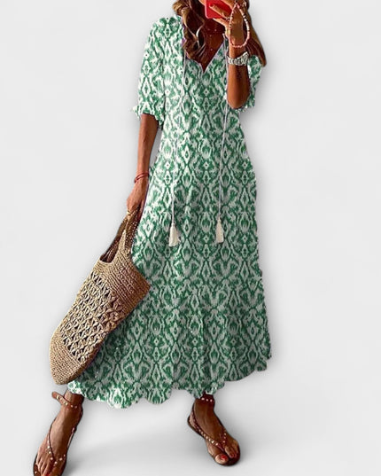 Felicity – Damen Bohemian Sommerkleid mit Fließender Silhouette
