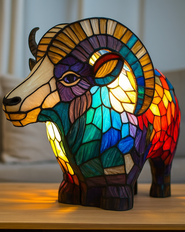 Adelheid -  Magische Ziegenlampe aus Glas