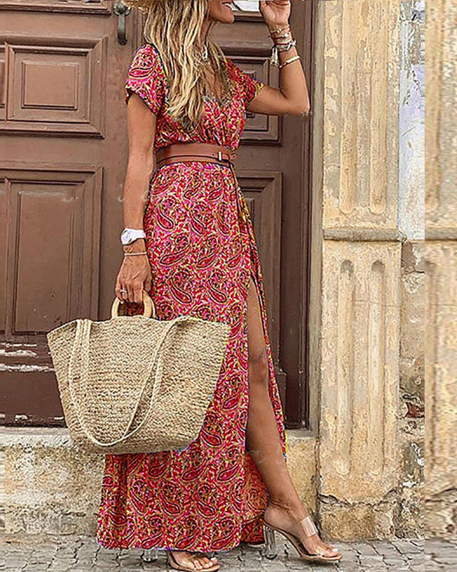 Sibylle - Ibiza Maxikleid mit Gürtel