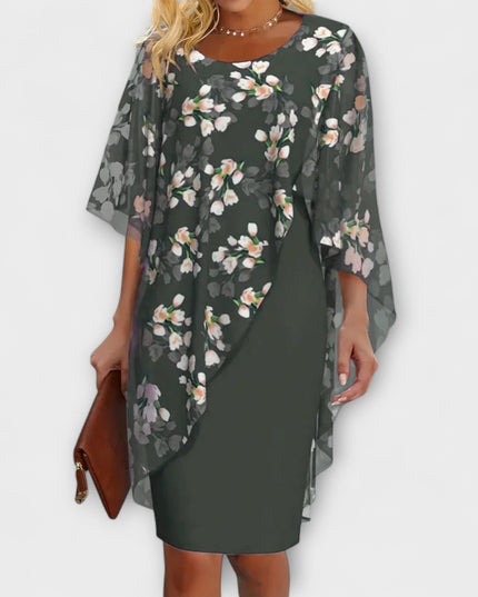Ruth - Florales Chiffon-Damenkleid