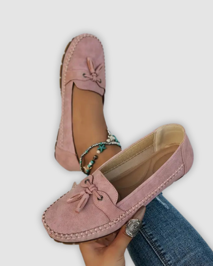 Sofia - Klassische Wildleder Loafer Mit Quastendetail
