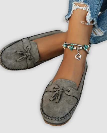 Sofia - Klassische Wildleder Loafer Mit Quastendetail