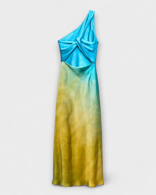 Emily - Ein-Schulter Midi-Kleid