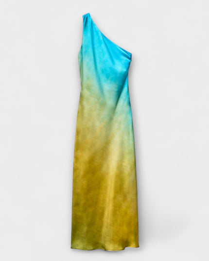 Emily - Ein-Schulter Midi-Kleid