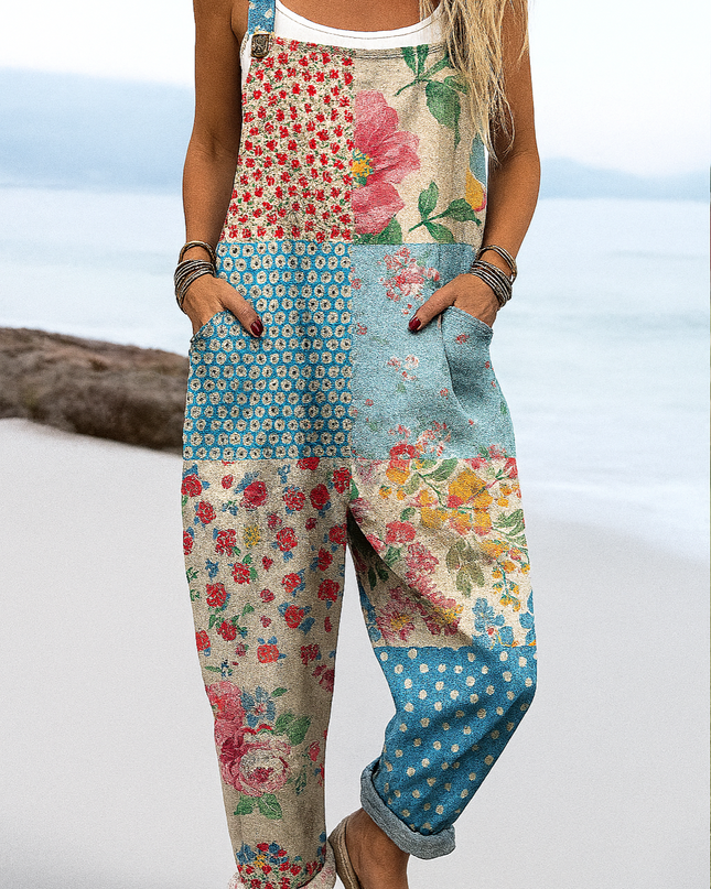Sarah - Künstlerischer Overall-Jumpsuit