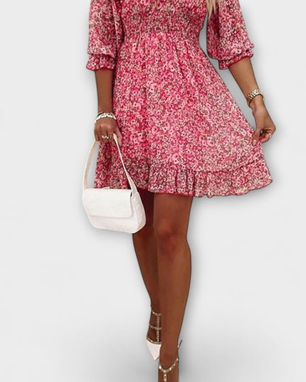 Rebekka - Blumiges Puffärmelkleid für Damen