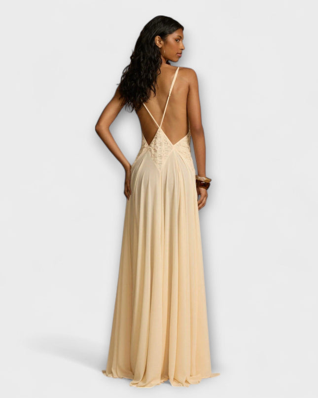 Lara - Maxikleid mit tiefem V-Ausschnitt