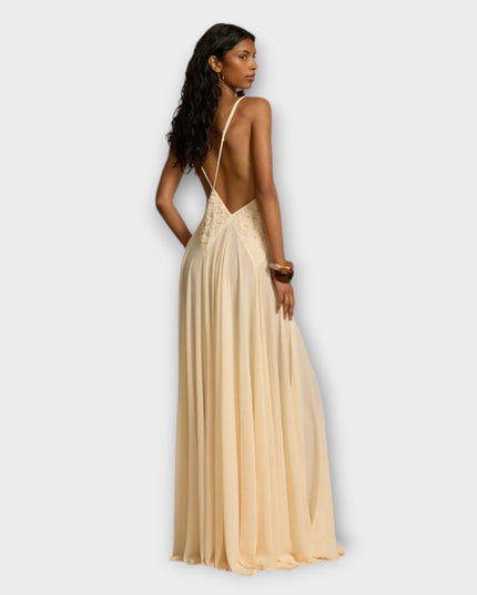Lara - Maxikleid mit tiefem V-Ausschnitt