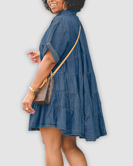 Grace - Stilvolles Jeanskleid